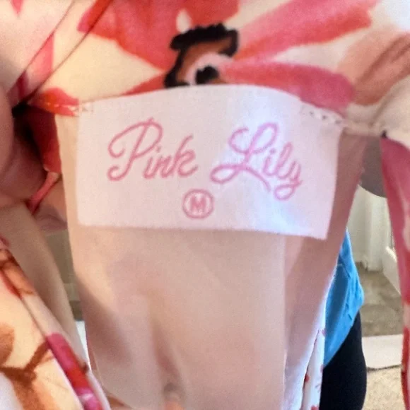 Pink Floral Halter Neck Maxi Dress- size Medium - Picture 6 of 10